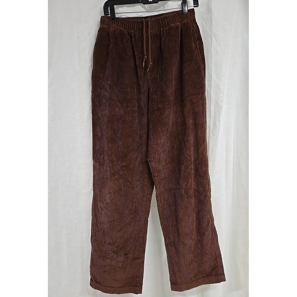 Obey‎ Straight Leg Corduroy Pants Baggy Y2K Streetwear Brown Men's Size SMALL